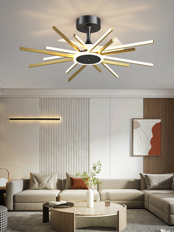 Nordic Light Luxury Living Room Fan Lamp Simple New Style Decorbites