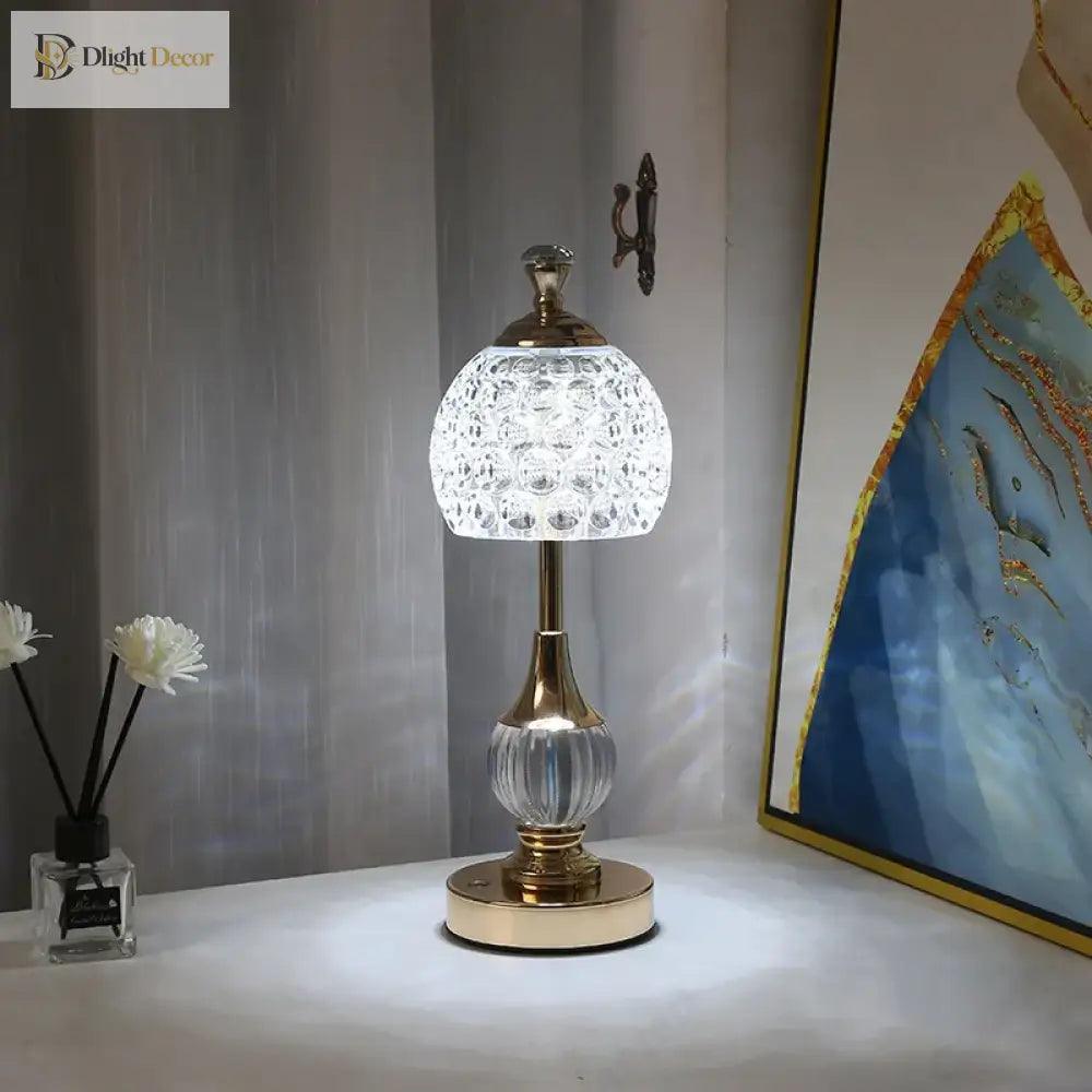 Nordic Retro Crystal LED Night Light | Bedroom Lighting