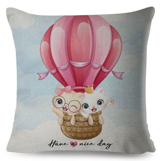 Nordic Style Pillow Cover Cute Cartoon Animal Drive Dinosaur Car Polyester Cotton Cushion Cover For Sofa Home Kids Room Throw Pillow Case Cover Dinosaur Cartoon Gray Soft Pillow Case For Decorative Bedroom Livingroom Sofa Farm House Cushion Covers