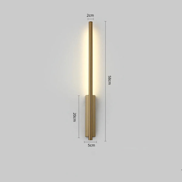 Nordic Style Wall Lamps for Living Room with Elegant Golden Lines