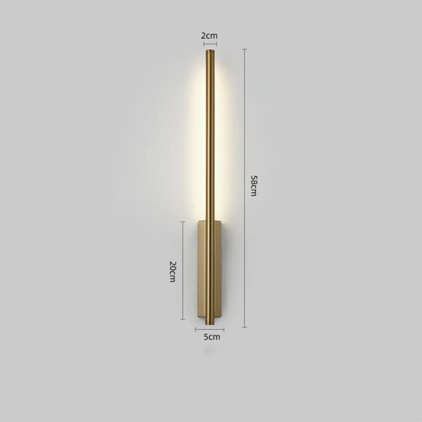Nordic Style Wall Lamps for Living Room with Elegant Golden Lines