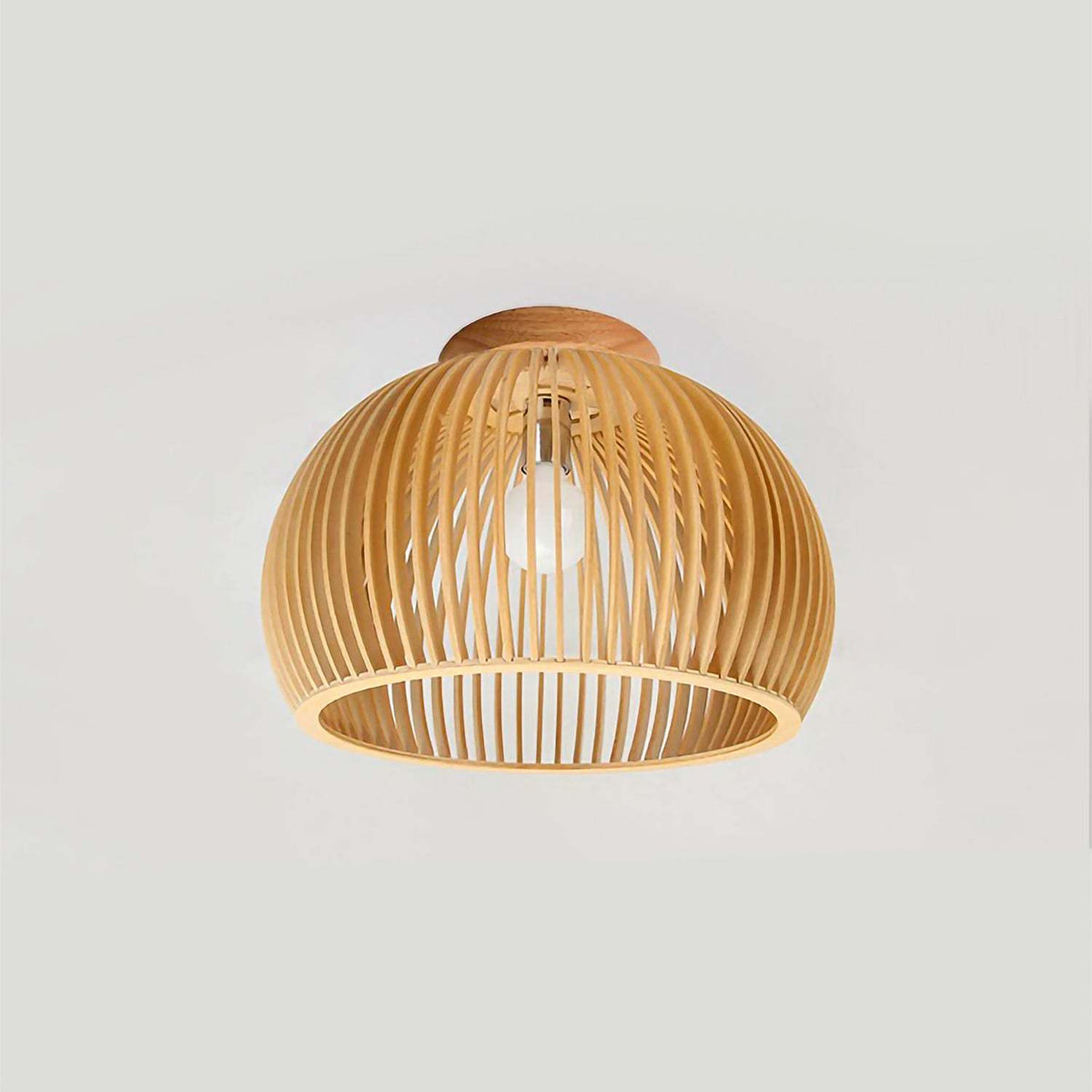 Wood Pumpkin Chandelier