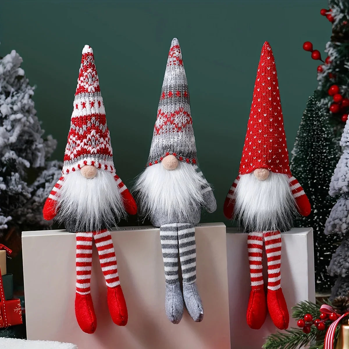 Nordic Wooden Faceless Christmas Decorations
