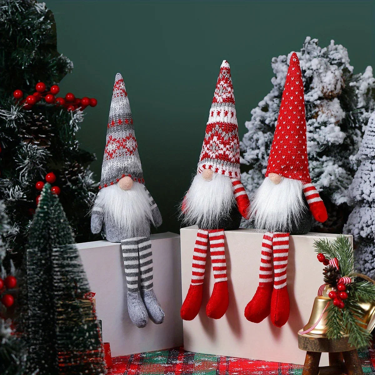 Nordic Wooden Faceless Christmas Decorations