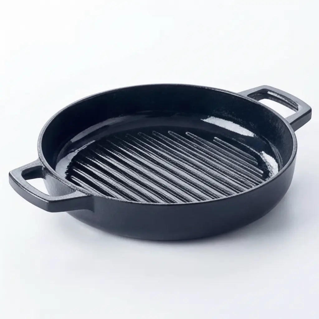 Enameled Cast Iron Grill Pan, 11