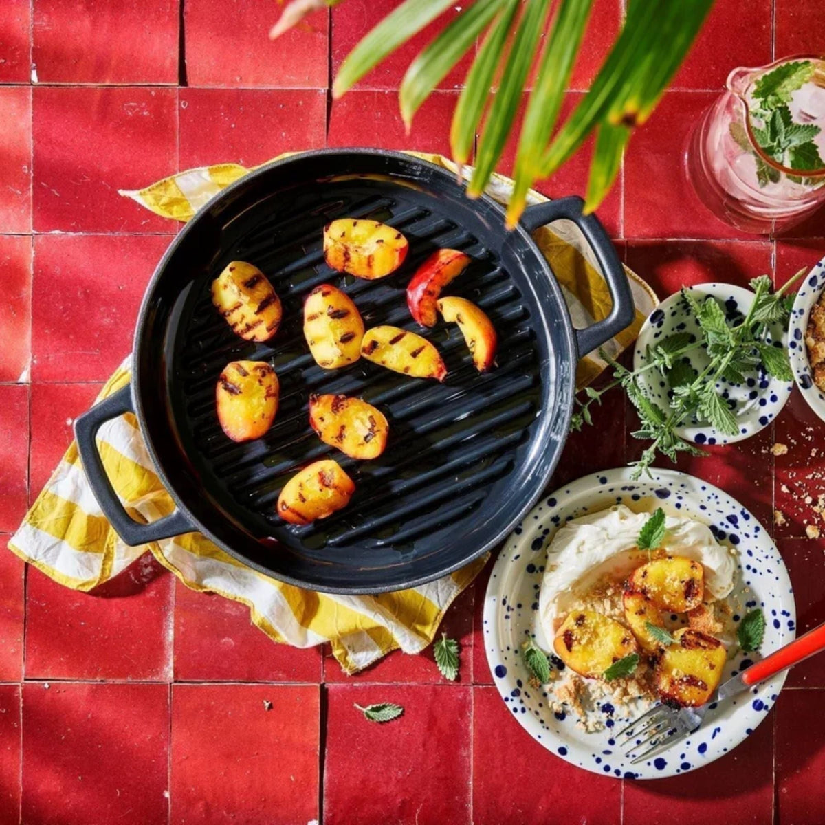 Enameled Cast Iron Grill Pan, 11