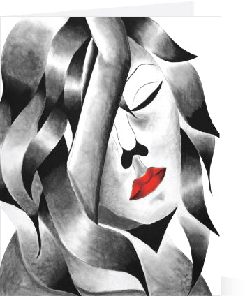 Red Lips Note card