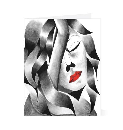 Red Lips Note card