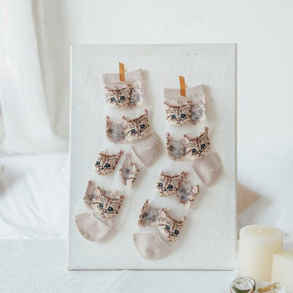 Novelty Harajuku Crystal Silk Tide Socks Funny Sunflowers Vines Flowers Happy Socks Casual High Quality Socks for Women