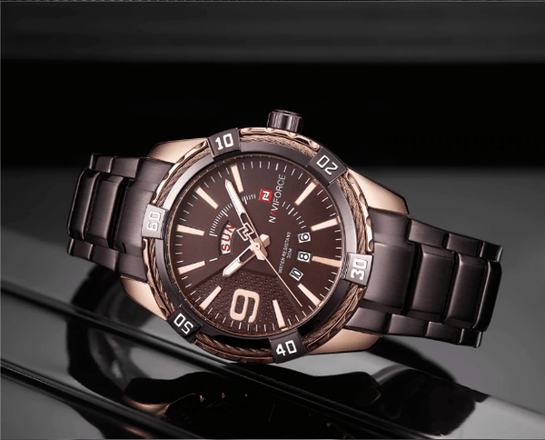 Men's  Luxury Stainless steal Waterproof Watch With Day And Date Display Unique Design Perfect Gift In Modern Metal Men  Wrist Watch Design