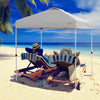 6.6  x 6.6 Feet Outdoor Pop Up Camping Canopy Tent with Roller Bag-Gray