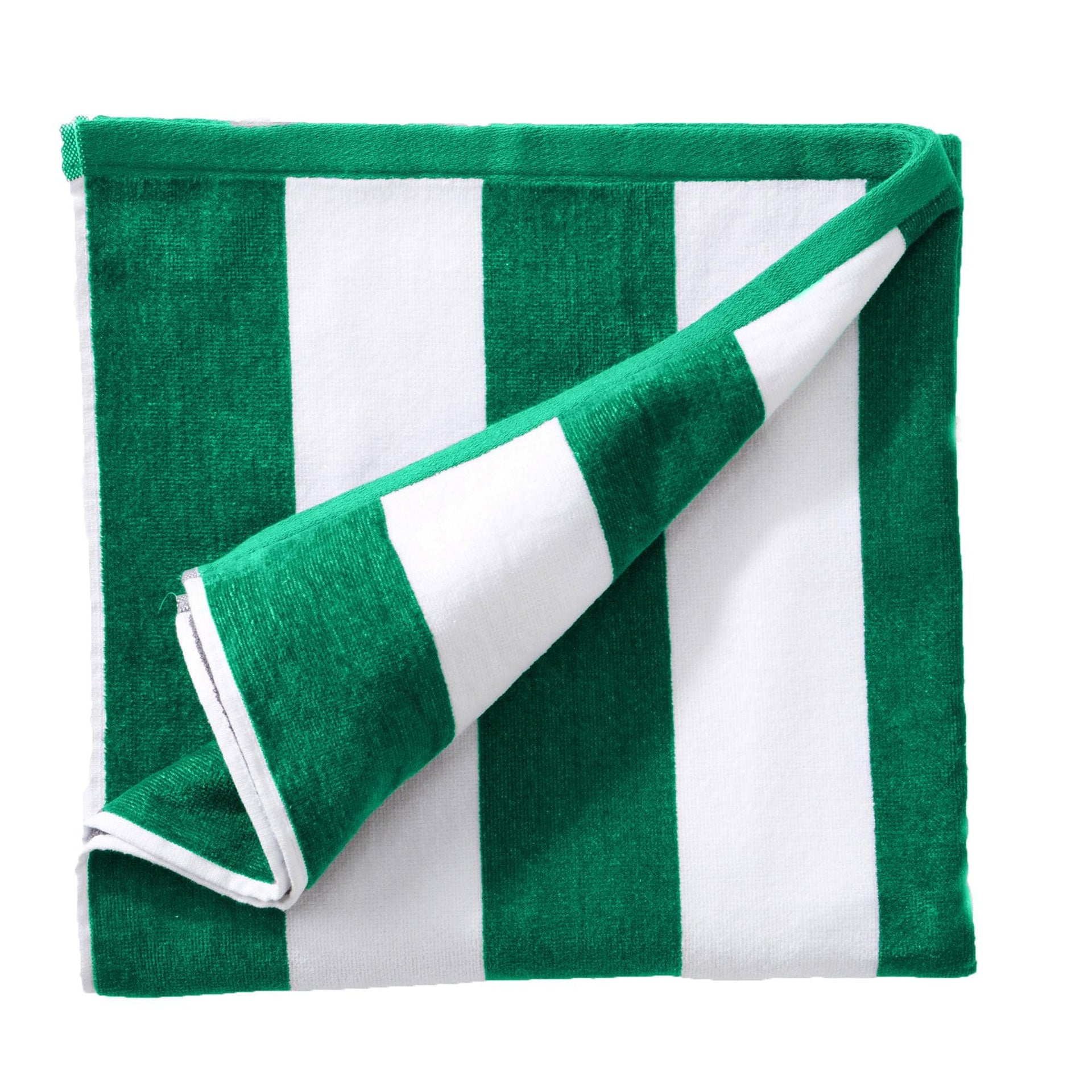 Cotton Velour Cabana Stripe Beach Towel - Novia Collection