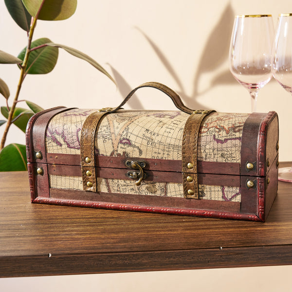 1 Bottle Old World Wooden Wine Box - Gifts for You 'n Me