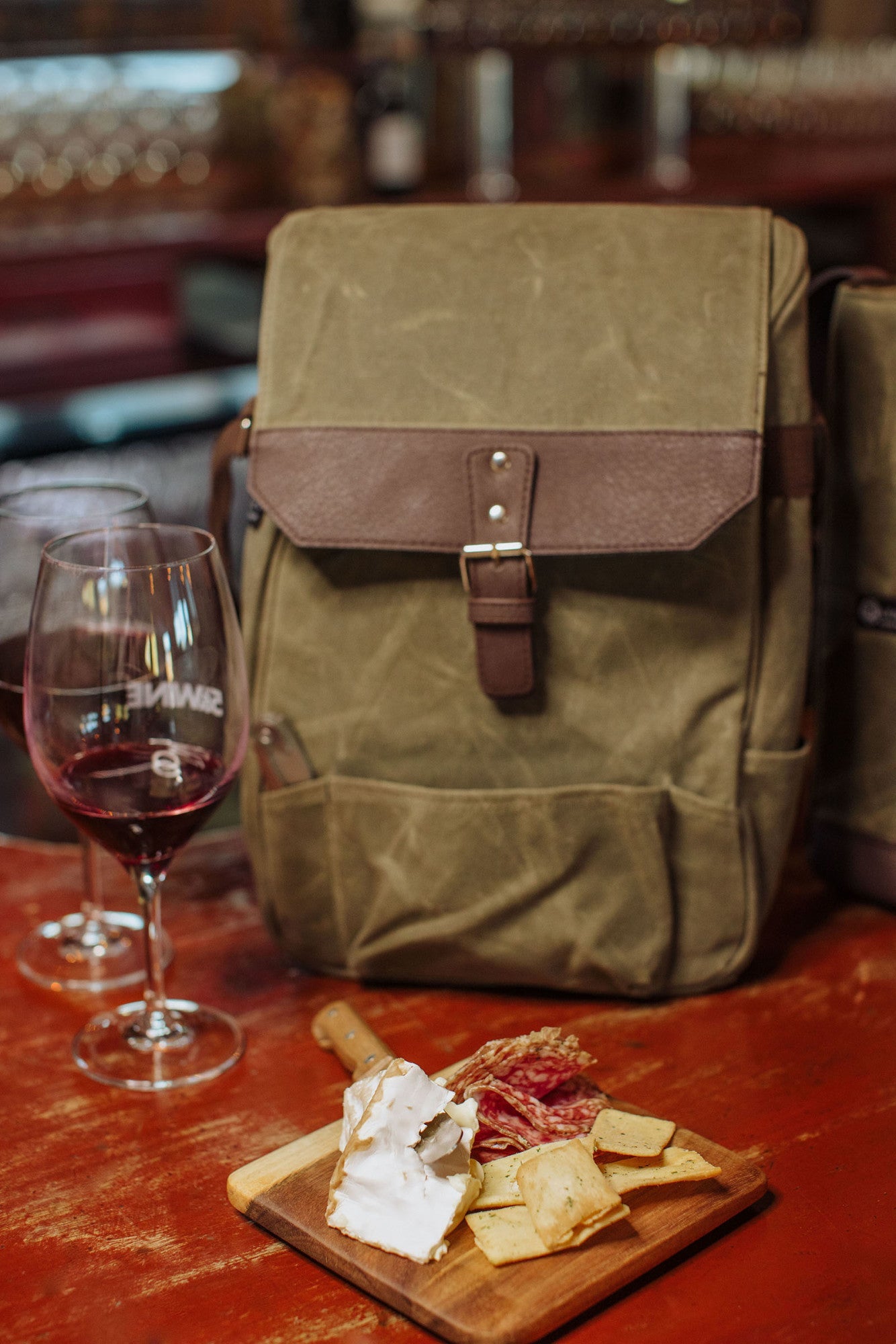 2 Bottle Insulated Wine & Cheese Cooler Tote