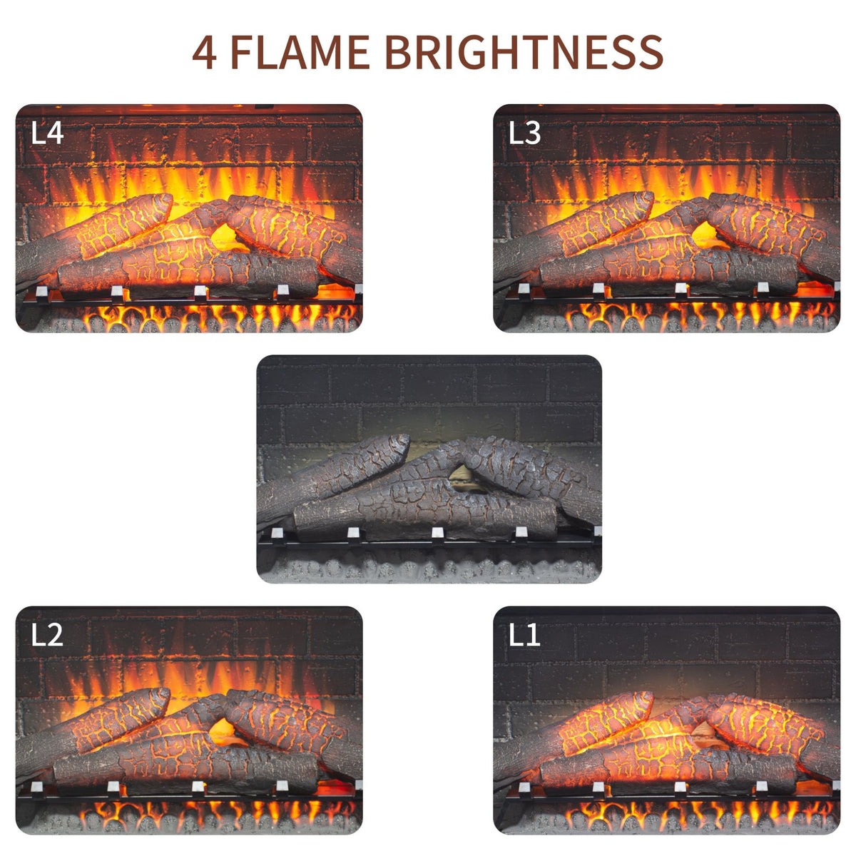 36-Inch Electric Antique Black Touch Panel Infrared Fireplace Insert With Removable Trim Kit (SAK84610)
