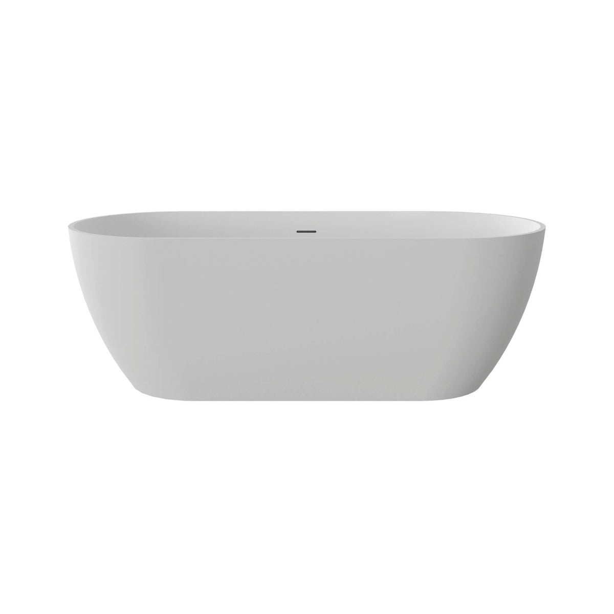 Wavecrest 59-Inch Luxury Solid Surface Matte White Freestanding Soaking Tub (SAK95320)