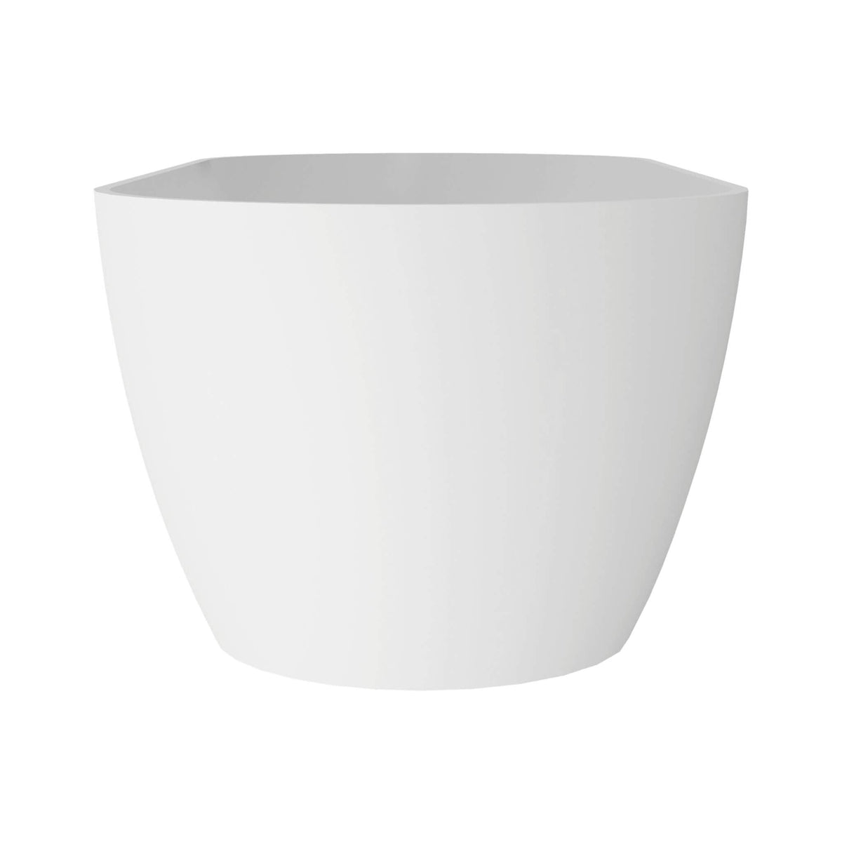 Wavecrest 59-Inch Luxury Solid Surface Matte White Freestanding Soaking Tub (SAK95320)