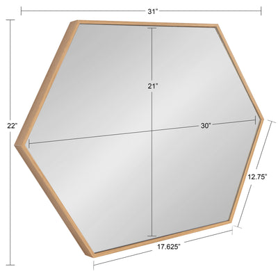 Rhodes Framed Hexagon Wall Mirror