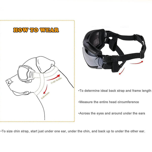 NVTED Dog Sunglasses with Adjustable Strap for Medium or Large Dog