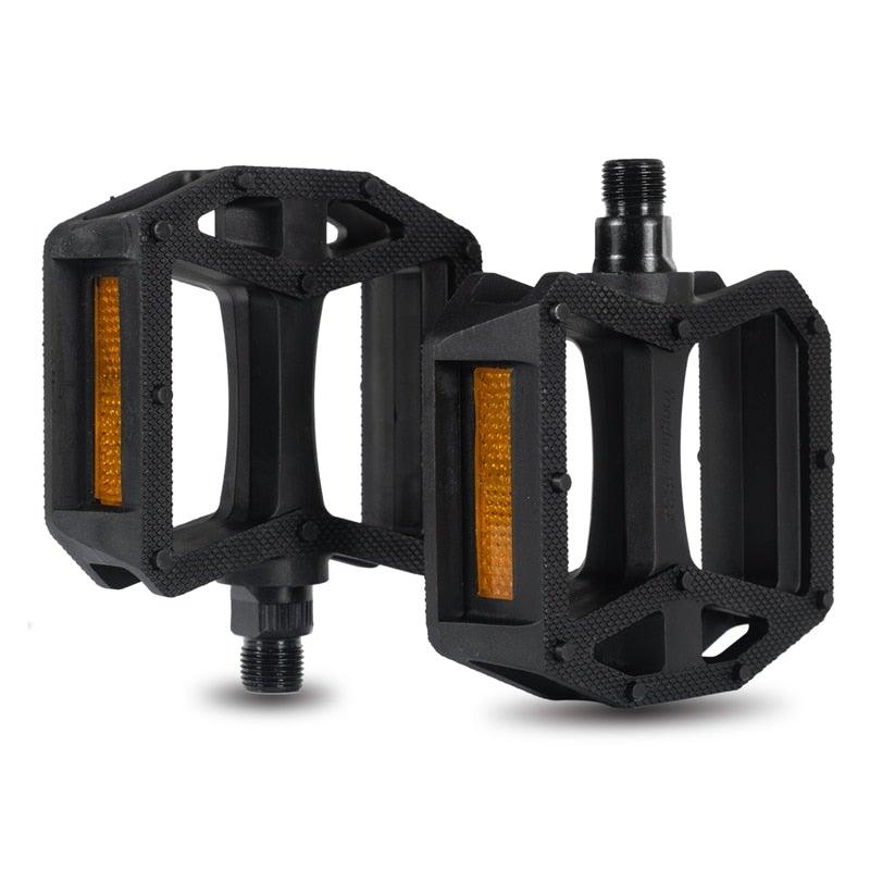 Nylon Bicycle Pedals Ultralight Flat Platform Bike Pedals For Mountain Bike 9/16'' 1/2