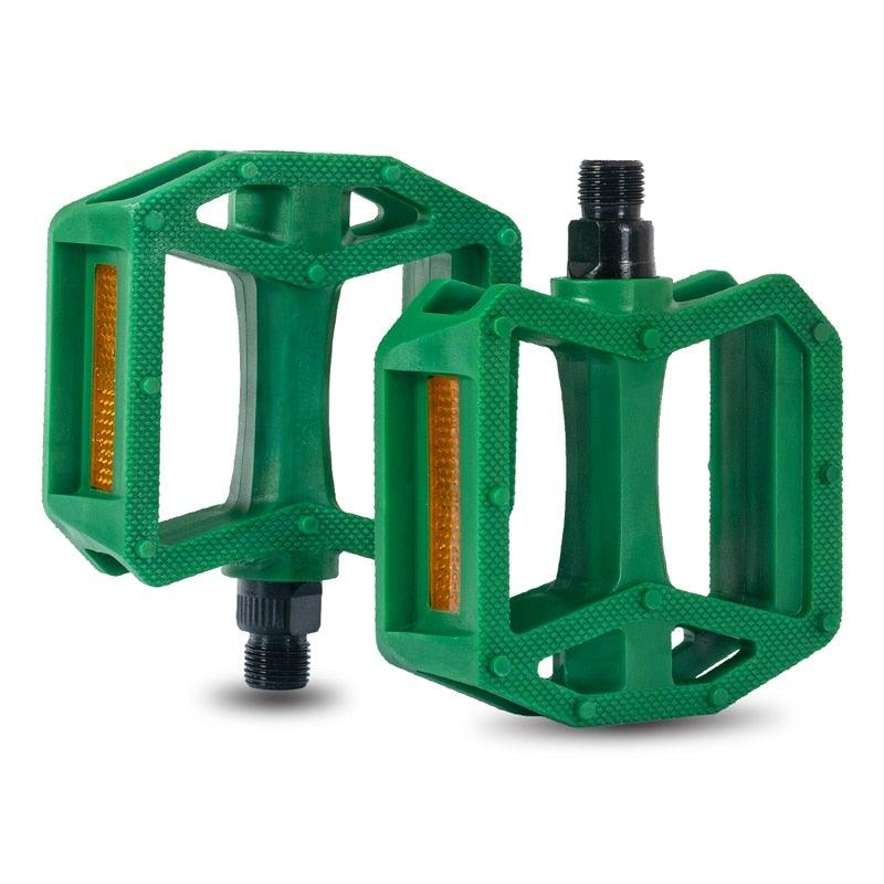 Nylon Bicycle Pedals Ultralight Flat Platform Bike Pedals For Mountain Bike 9/16'' 1/2