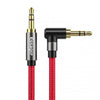Nylon Braided 3.5mm AUX Cable Audio Jack For Speaker Headphones Car - 1.5m / Red