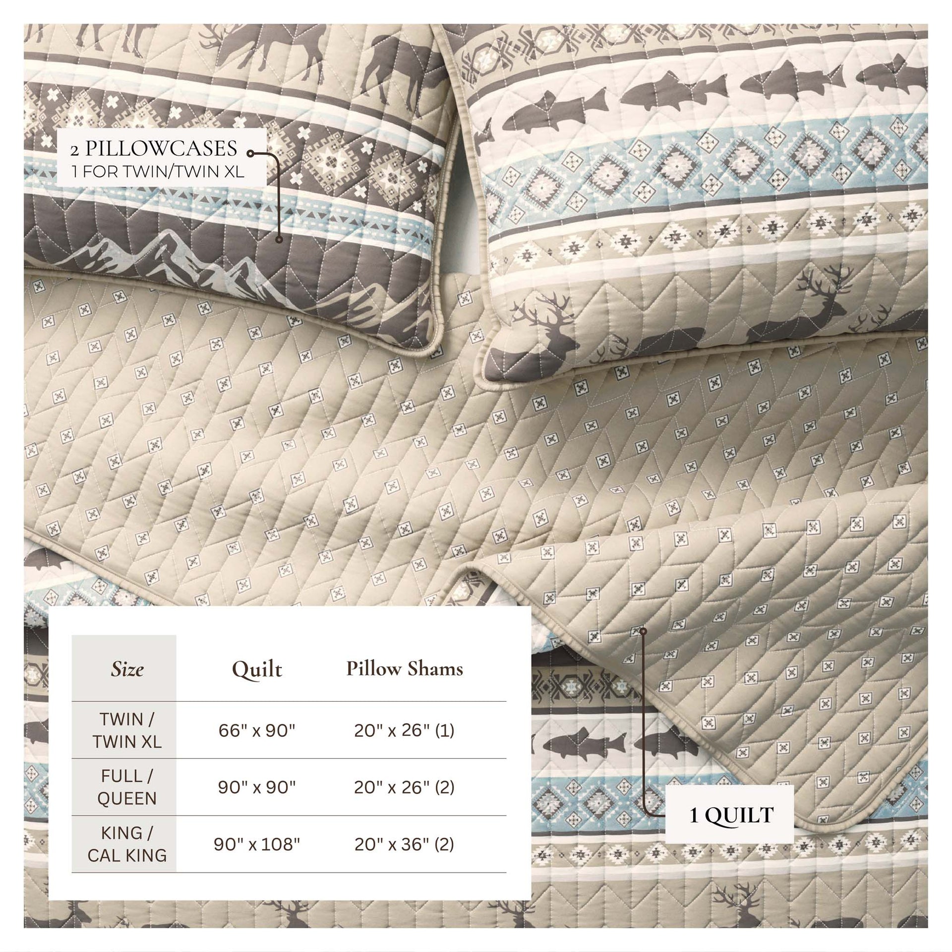 3-Piece Lodge Quilt - Yosemite Collection