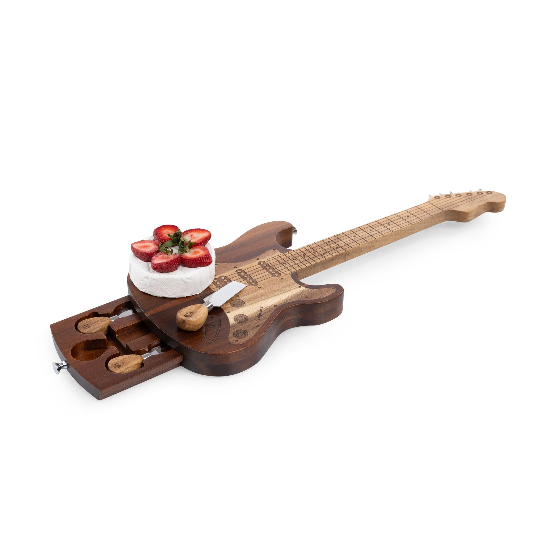 Guitar Legend Cheese Board & Tools Set Picnic Time Family of Brands