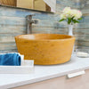 Oasis Gold Travertine Natural Stone Vessel Sink (D)16