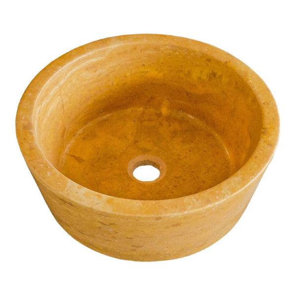 Oasis Gold Travertine Natural Stone Vessel Sink (D)16