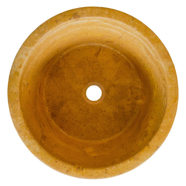 Oasis Gold Travertine Natural Stone Vessel Sink (D)16