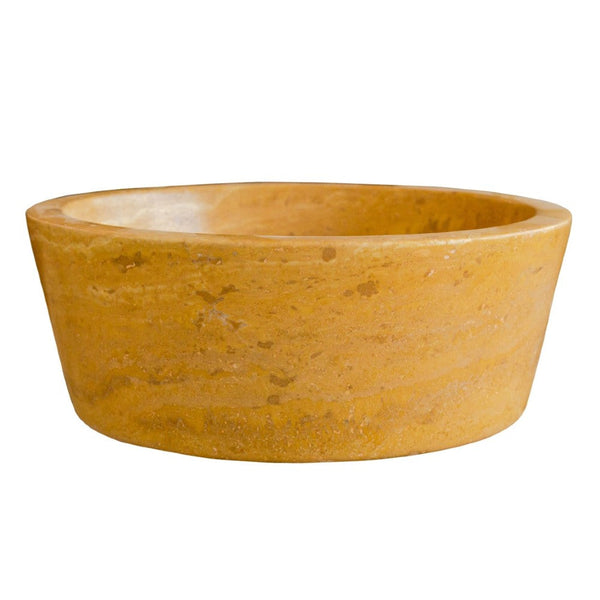 Oasis Gold Travertine Natural Stone Vessel Sink (D)16