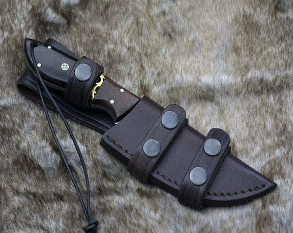 Oathkeeper Deer Skinning Knife with Horn & Rosewood Handle - Gifts for You 'n Me