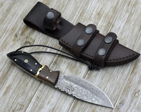 Oathkeeper Deer Skinning Knife with Horn & Rosewood Handle - Gifts for You 'n Me