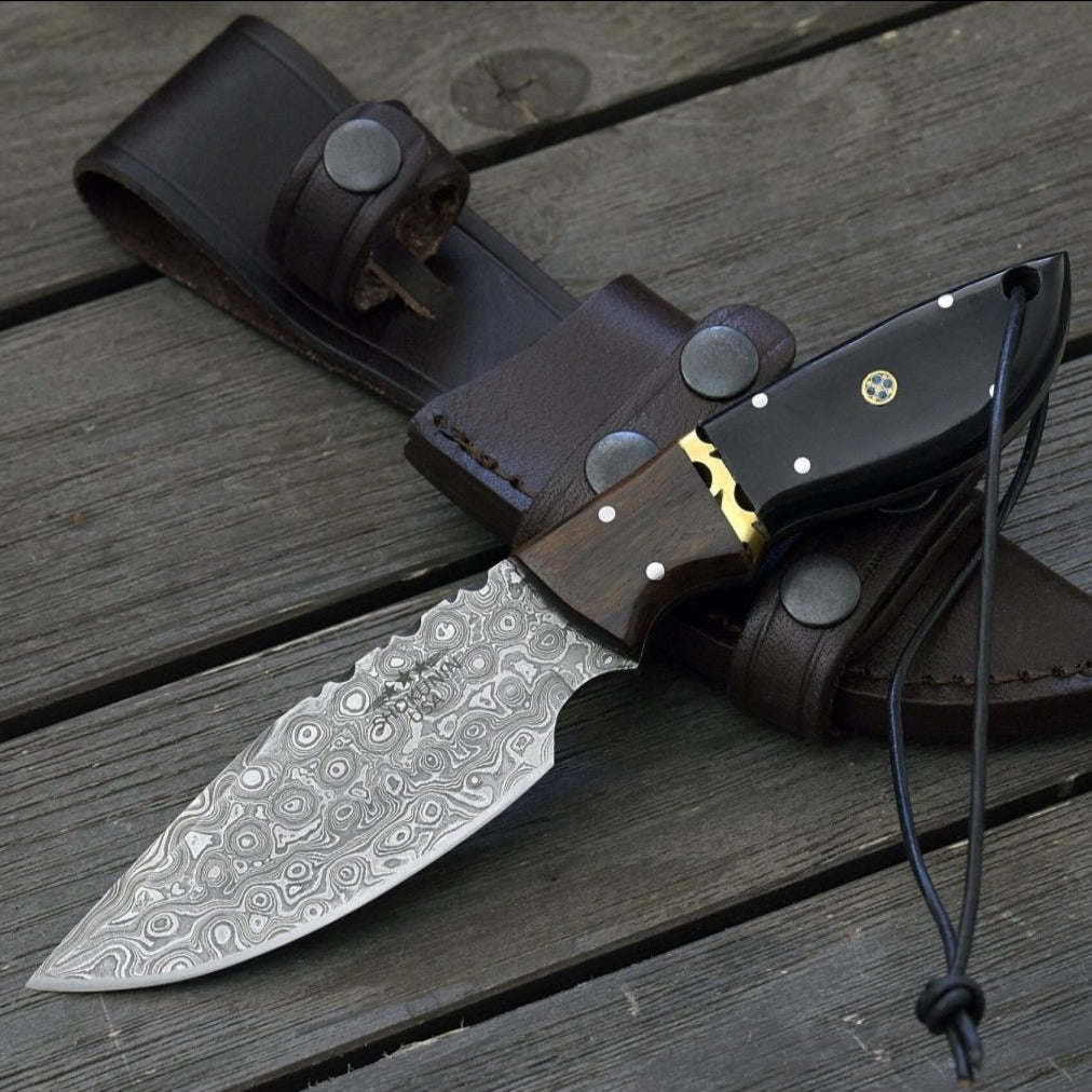 Oathkeeper Deer Skinning Knife with Horn & Rosewood Handle