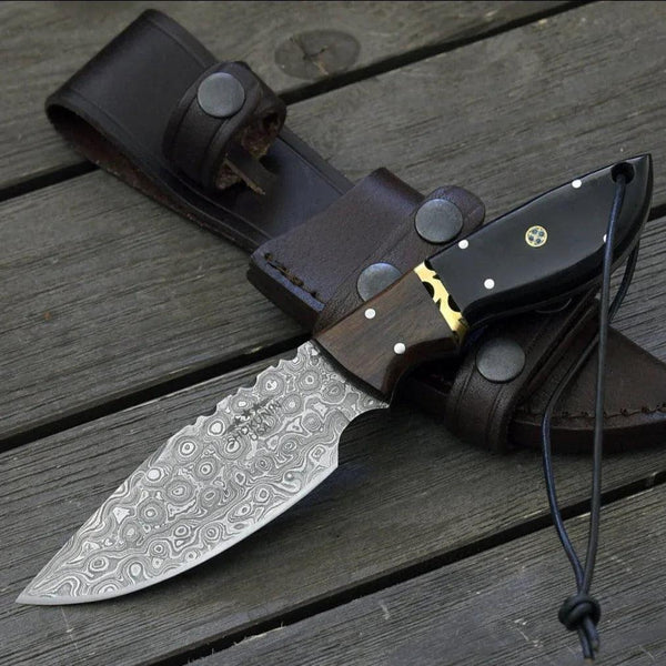 Oathkeeper Deer Skinning Knife with Horn & Rosewood Handle - Gifts for You 'n Me