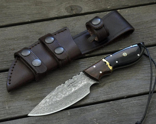 Oathkeeper Deer Skinning Knife with Horn & Rosewood Handle - Gifts for You 'n Me