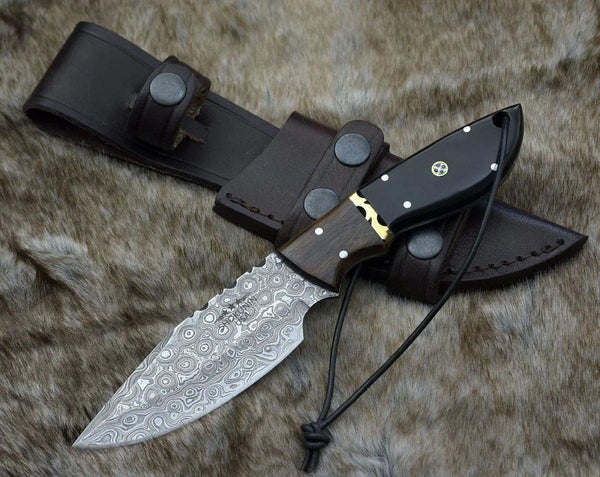 Oathkeeper Deer Skinning Knife with Horn & Rosewood Handle - Gifts for You 'n Me