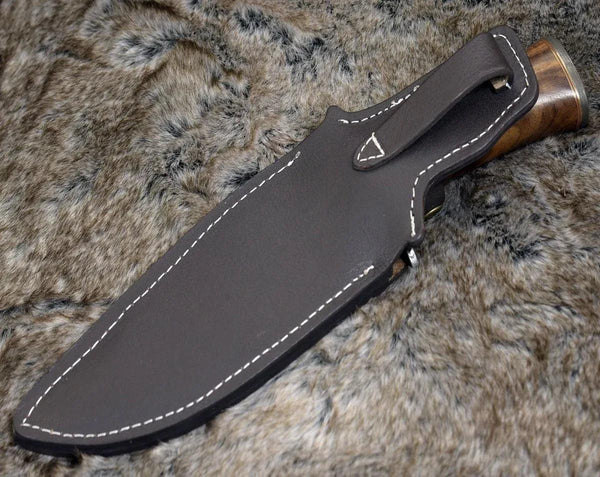 Oblivion Damascus Bowie Knife with Exotic Rosewood Handle - Gifts for You 'n Me