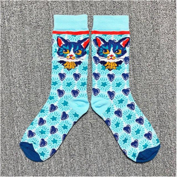 Occident Fashion Colorful Print Socks Women with Mushroom Spring Woman Socks Breathable Cotton Socks For Women