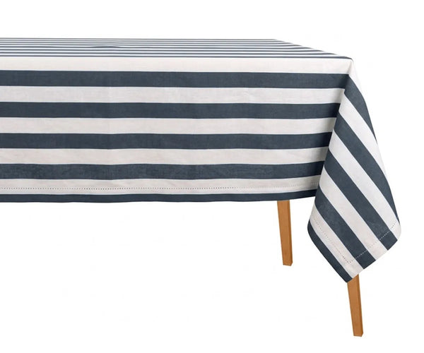 Striped Cotton Linen Tablecloth