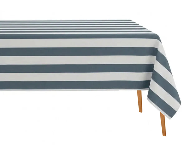 Striped Cotton Linen Tablecloth
