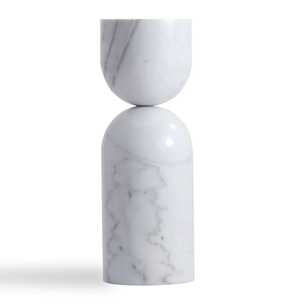 Oceane White Marble Side Table Snake Oil Guru