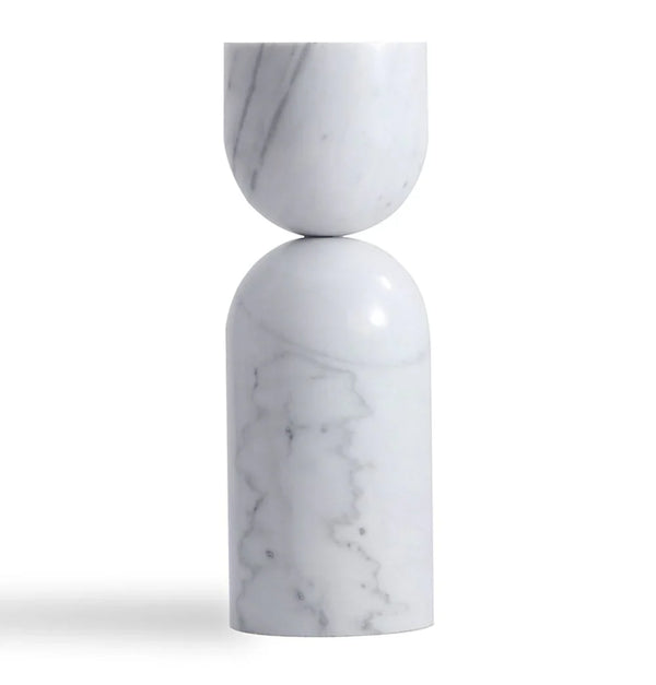 Oceane White Marble Side Table Snake Oil Guru