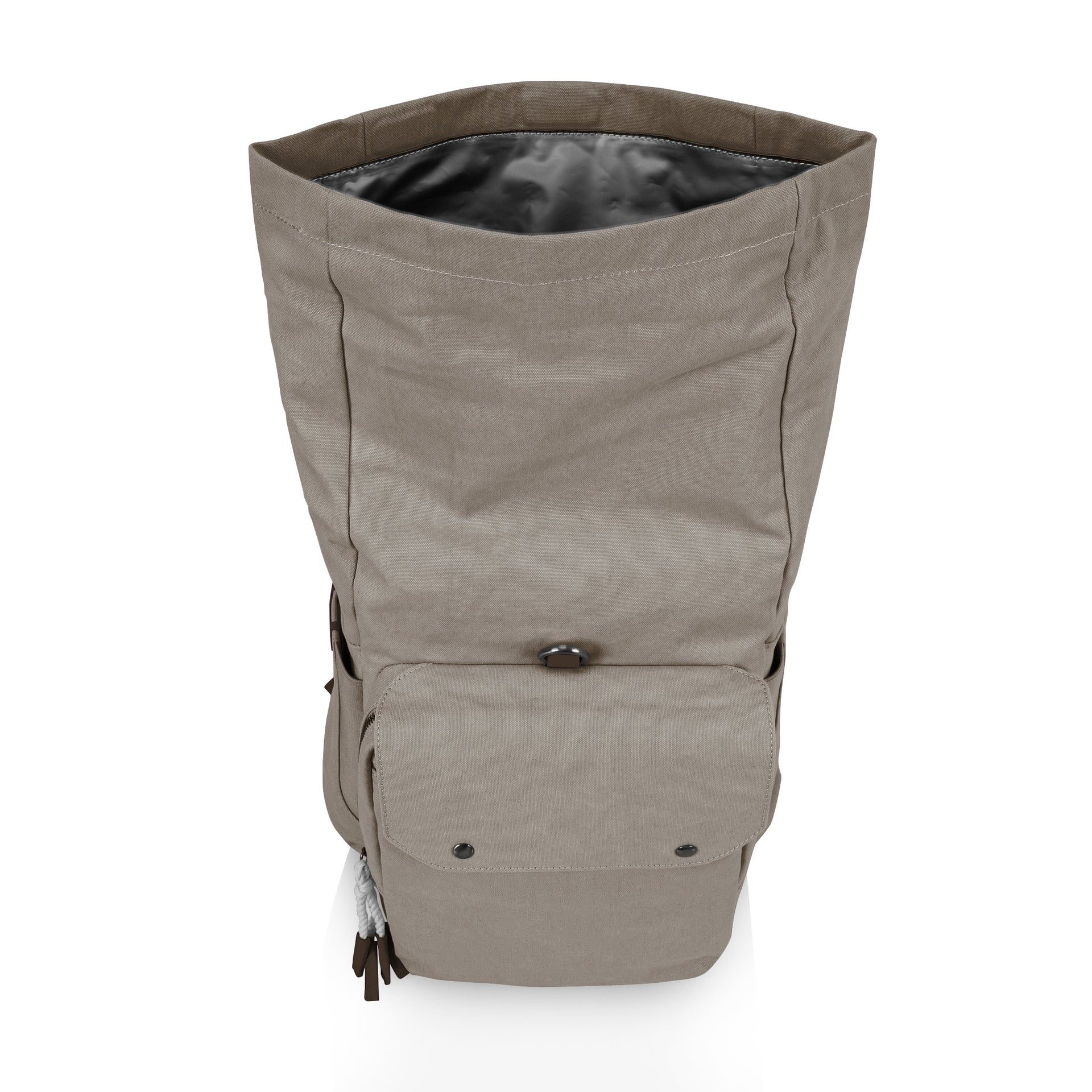 Carmel Roll Top Picnic Backpack Cooler with Utensil Set & Glass Water Bottles Picnic Time Family of Brands