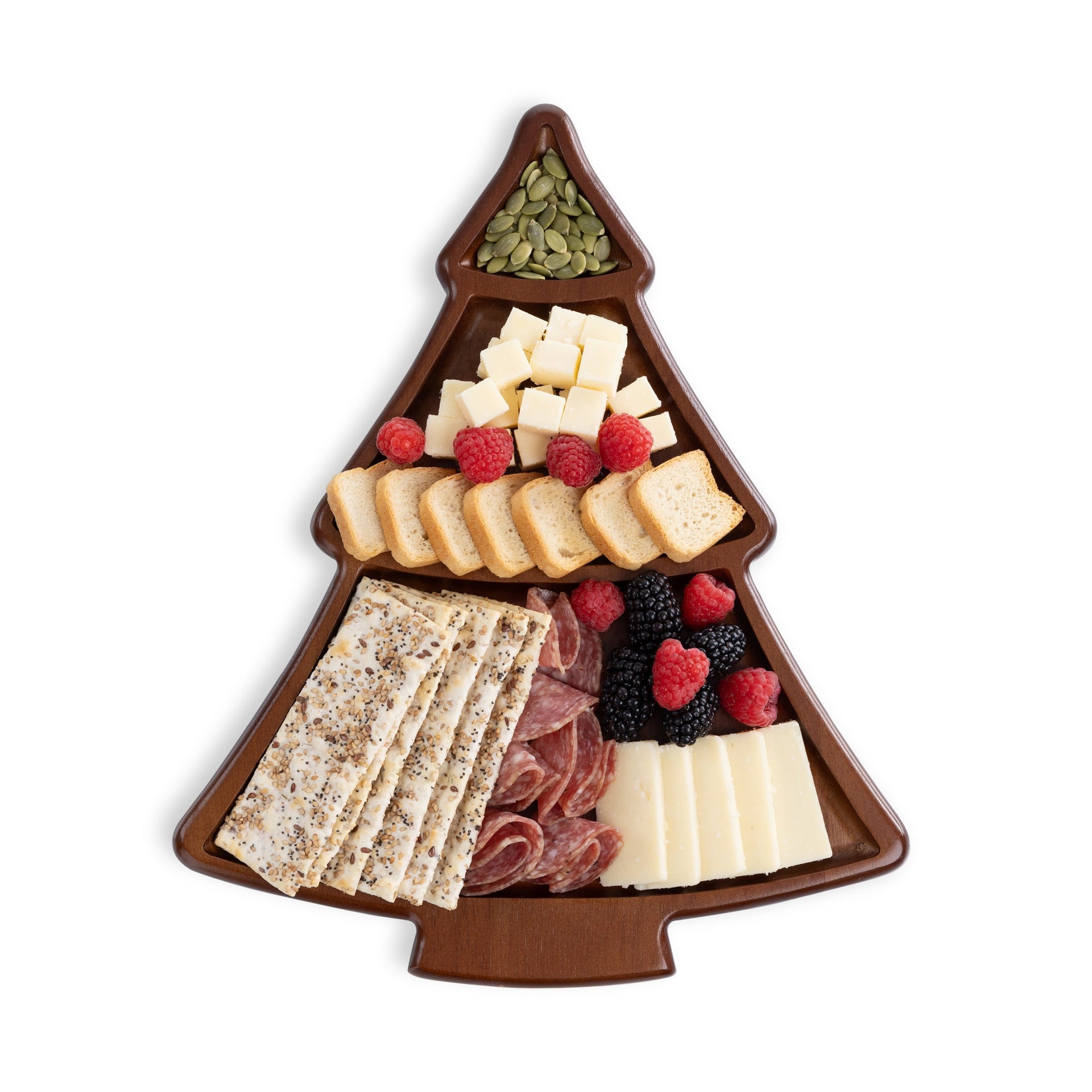 Christmas Tree Sectioned Serving Tray Picnic Time Family of Brands