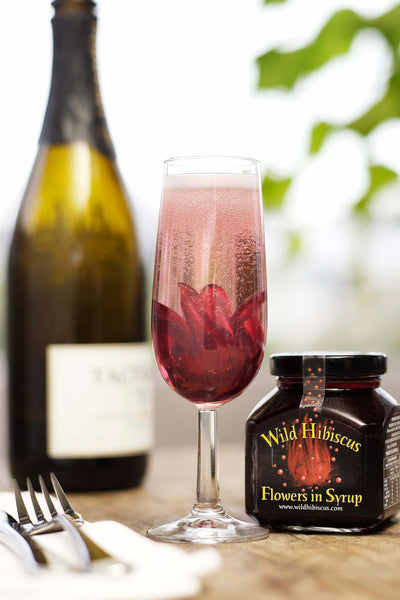 Wild Hibiscus Flowers in Syrup 11 Flower Jar 8.8 oz