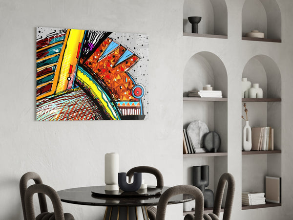 Abstract Chameleon Glass Wall Art