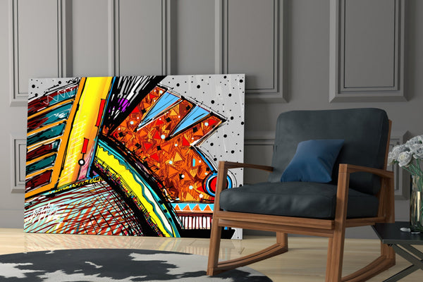 Abstract Chameleon Glass Wall Art