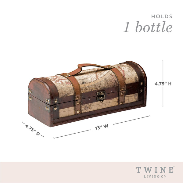 1 Bottle Old World Wooden Wine Box - Gifts for You 'n Me